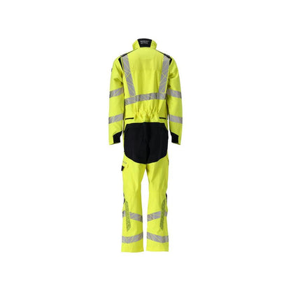 Overal, vrecká na kolenách, strečové vložky v kombinácii Multisafe, hi-vis žltá/čierno-modrá