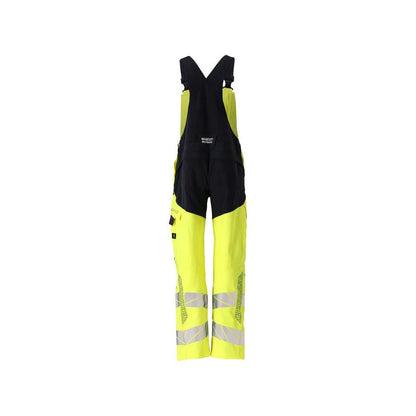 Montérky, vrecká na kolenách, strečové vložky Montérky Multisafe, hi-vis žltá/čierno-modrá