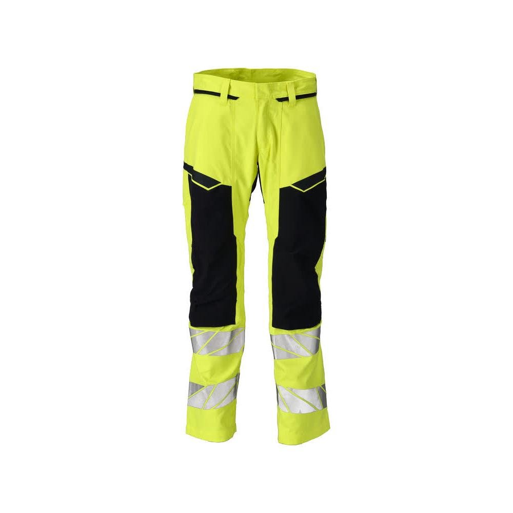 Nohavice s vreckami na kolenách, strečovými vložkami Nohavice Multisafe, hi-vis žltá/čierno-modrá