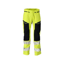 Nohavice s vreckami na kolenách, strečovými vložkami Nohavice Multisafe, hi-vis žltá/čierno-modrá
