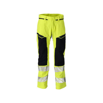 Nohavice s vreckami na kolenách, strečovými vložkami Nohavice Multisafe, hi-vis žltá/čierno-modrá