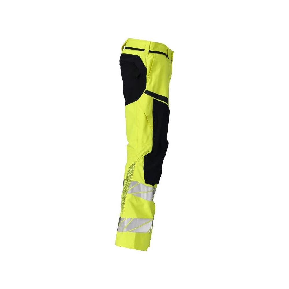 Nohavice s vreckami na kolenách, strečovými vložkami Nohavice Multisafe, hi-vis žltá/čierno-modrá
