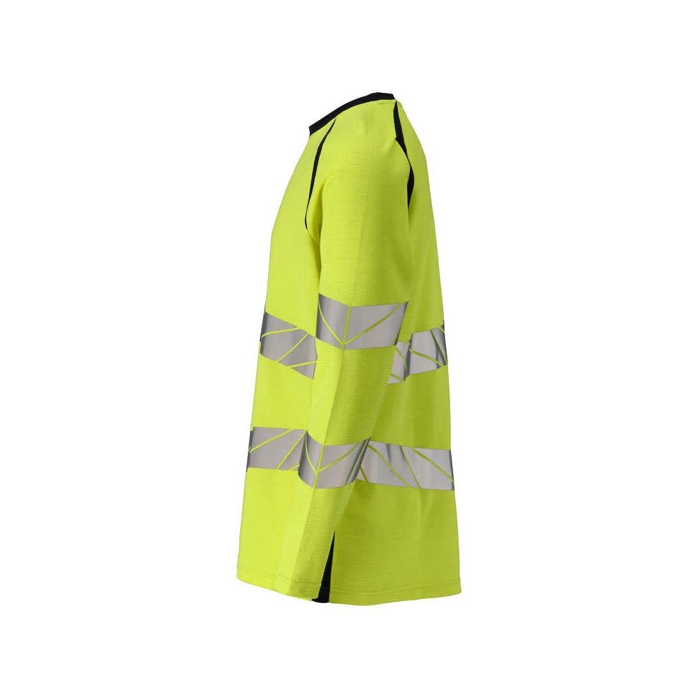 Tričko s dlhým rukávom, moderný strih Tričko Multisafe, výrazné žlté/čierno-modré