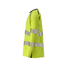 Tričko s dlhým rukávom, moderný strih Tričko Multisafe, výrazné žlté/čierno-modré