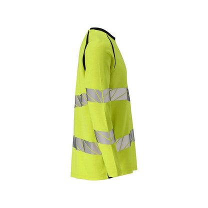 Tričko s dlhým rukávom, moderný strih Tričko Multisafe, výrazné žlté/čierno-modré