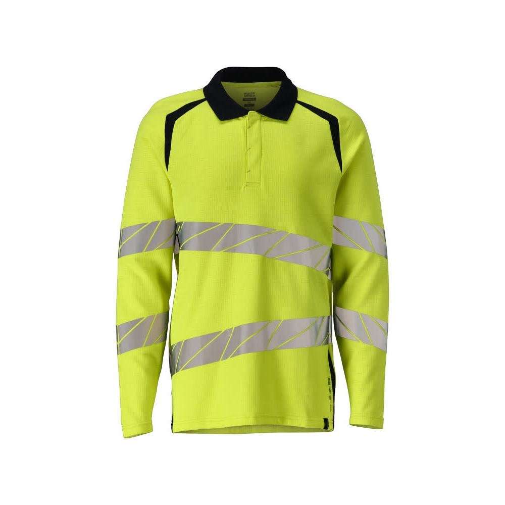 Polokošeľa, polokošeľa s dlhým rukávom Multisafe, hi-vis žltá/čierno-modrá