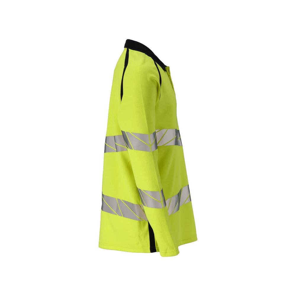 Polokošeľa, polokošeľa s dlhým rukávom Multisafe, hi-vis žltá/čierno-modrá