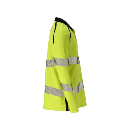 Polokošeľa, polokošeľa s dlhým rukávom Multisafe, hi-vis žltá/čierno-modrá