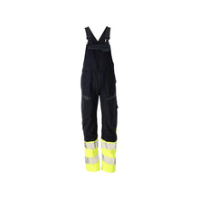 Dungarey, vrecká na kolenách, strečové vložky Montérky Multisafe, čierna modrá/hi-vis žltá