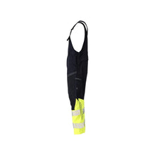 Dungarey, vrecká na kolenách, strečové vložky Montérky Multisafe, čierna modrá/hi-vis žltá