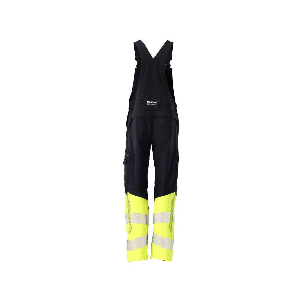 Dungarey, vrecká na kolenách, strečové vložky Montérky Multisafe, čierna modrá/hi-vis žltá
