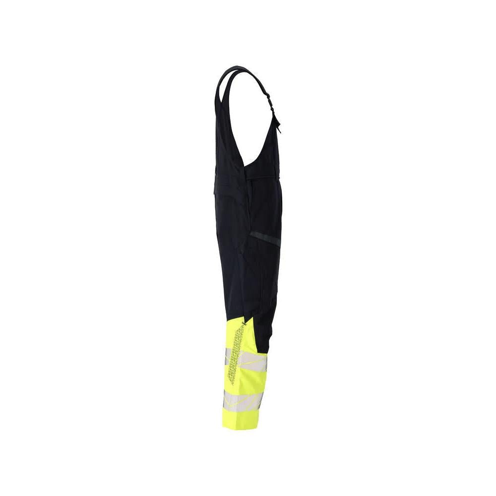 Dungarey, vrecká na kolenách, strečové vložky Montérky Multisafe, čierna modrá/hi-vis žltá