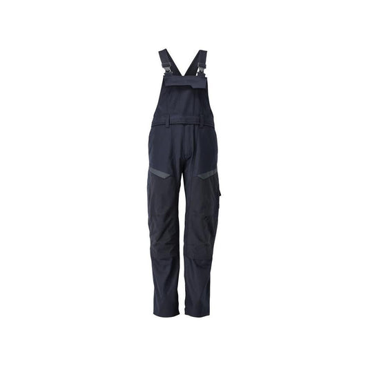 Dungarey, vrecká na kolenách, strečové vložky Montérky Multisafe, čierna modrá/hi-vis žltá