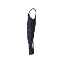 Dungarey, vrecká na kolenách, strečové vložky Montérky Multisafe, čierna modrá/hi-vis žltá