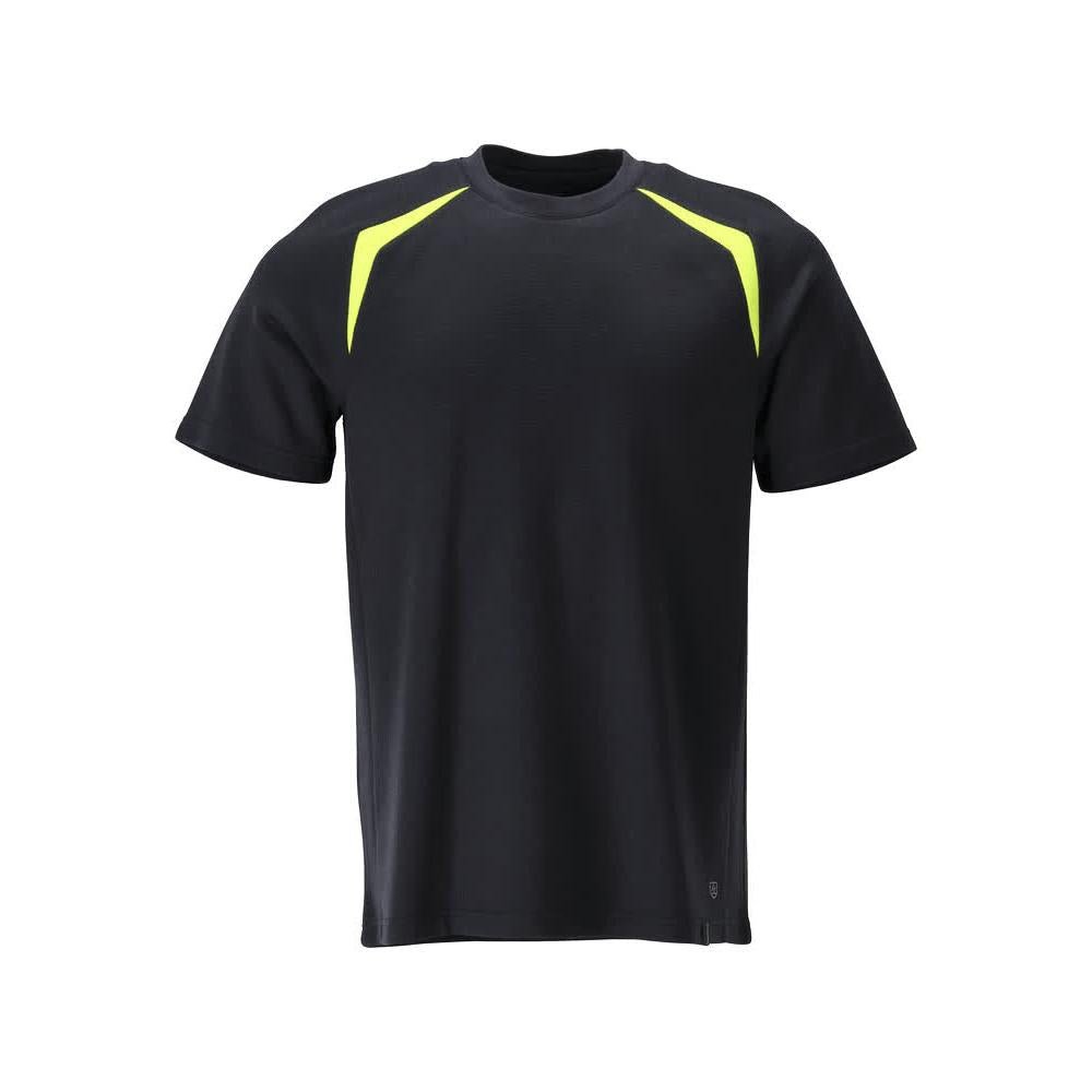 Tričko moderného strihu Multisafe, čierna modrá/hi-vis žltá