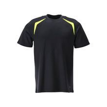 Tričko moderného strihu Multisafe, čierna modrá/hi-vis žltá