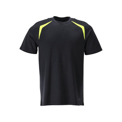 Tričko moderného strihu Multisafe, čierna modrá/hi-vis žltá
