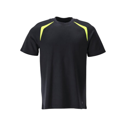 Tričko moderného strihu Multisafe, čierna modrá/hi-vis žltá