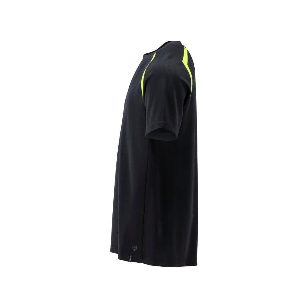 Tričko moderného strihu Multisafe, čierna modrá/hi-vis žltá