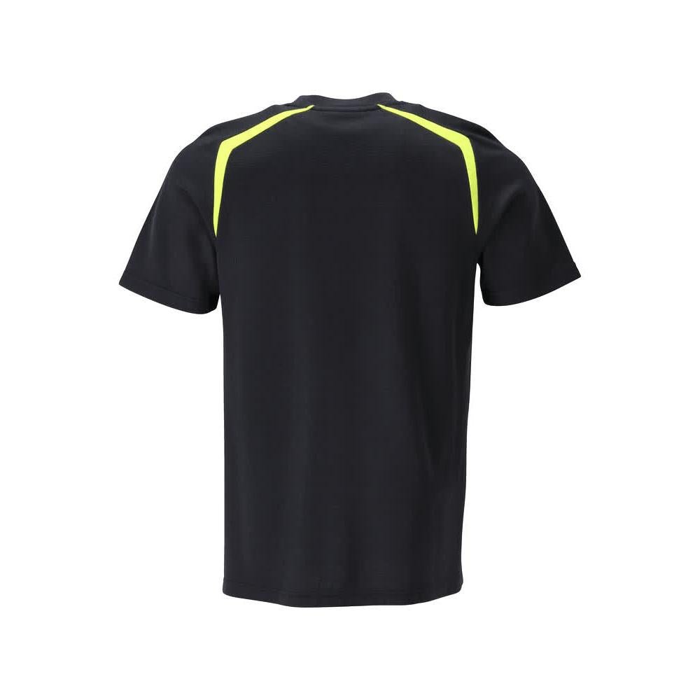 Tričko moderného strihu Multisafe, čierna modrá/hi-vis žltá