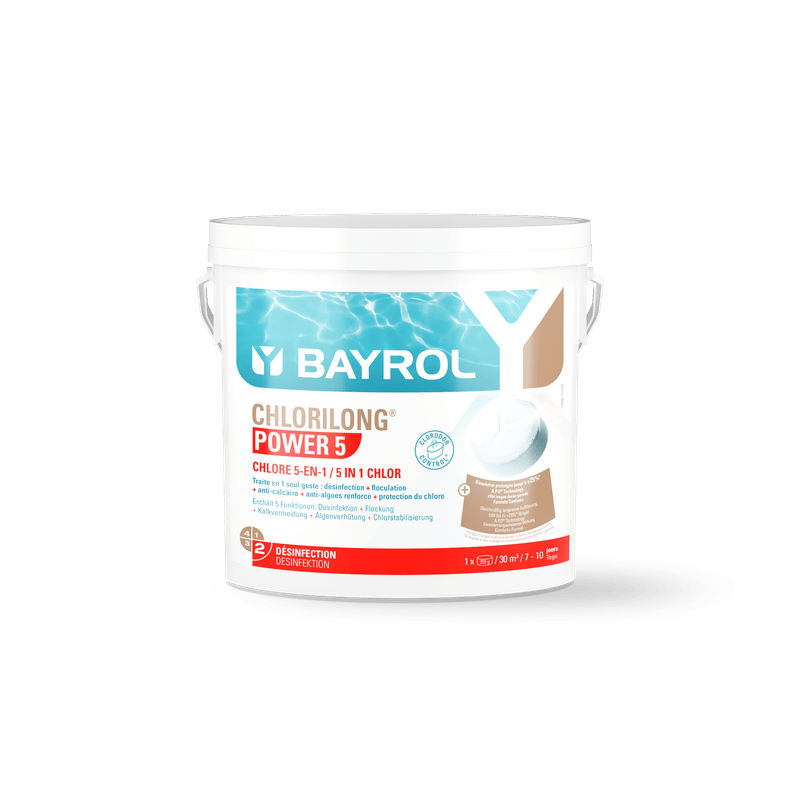 BAYROL Chlorilong® POWER 5 Pomaly rozpustné 5-funkčné chlórové tablety