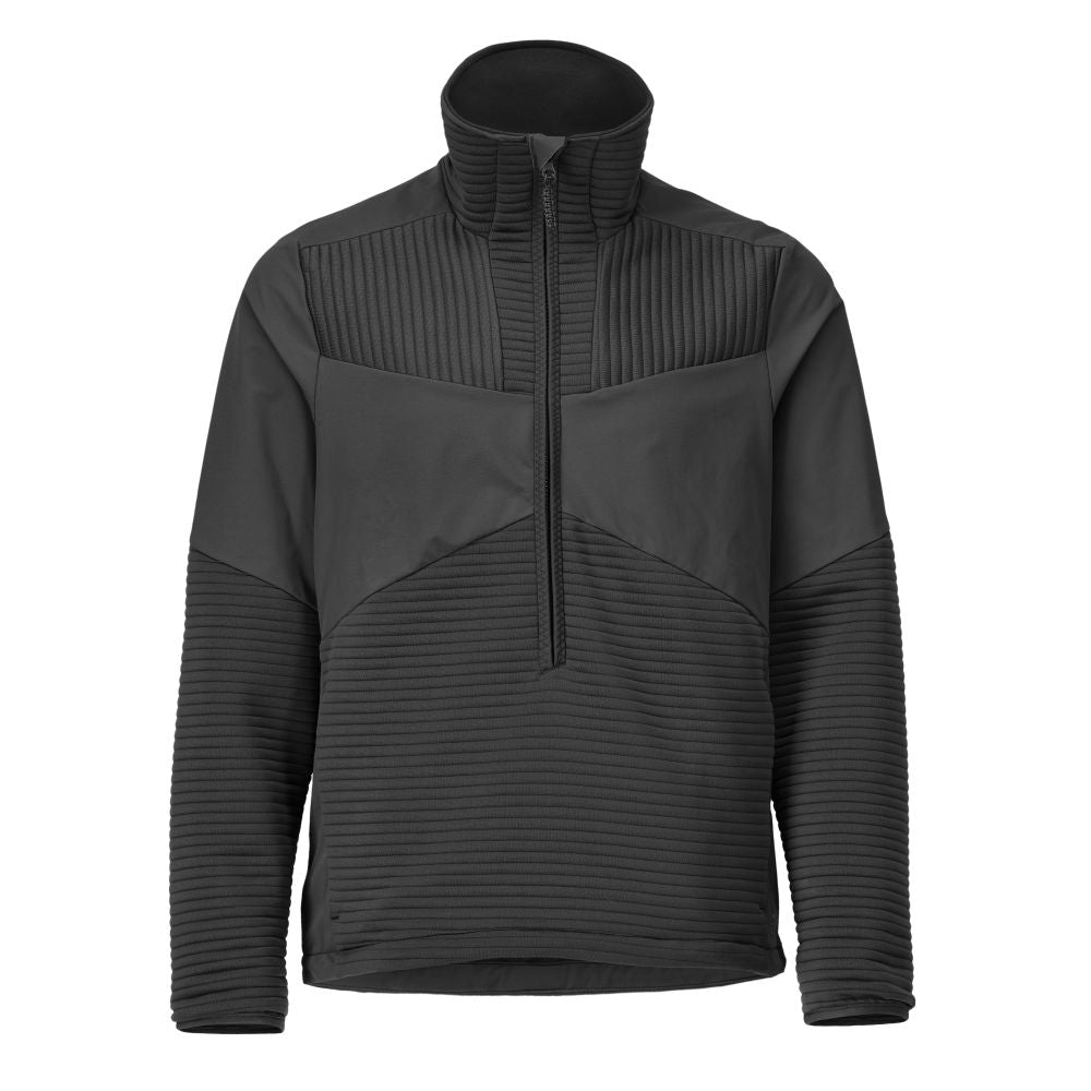 Fleece sveter, krátky zips, mikroflísová podšívka bundy