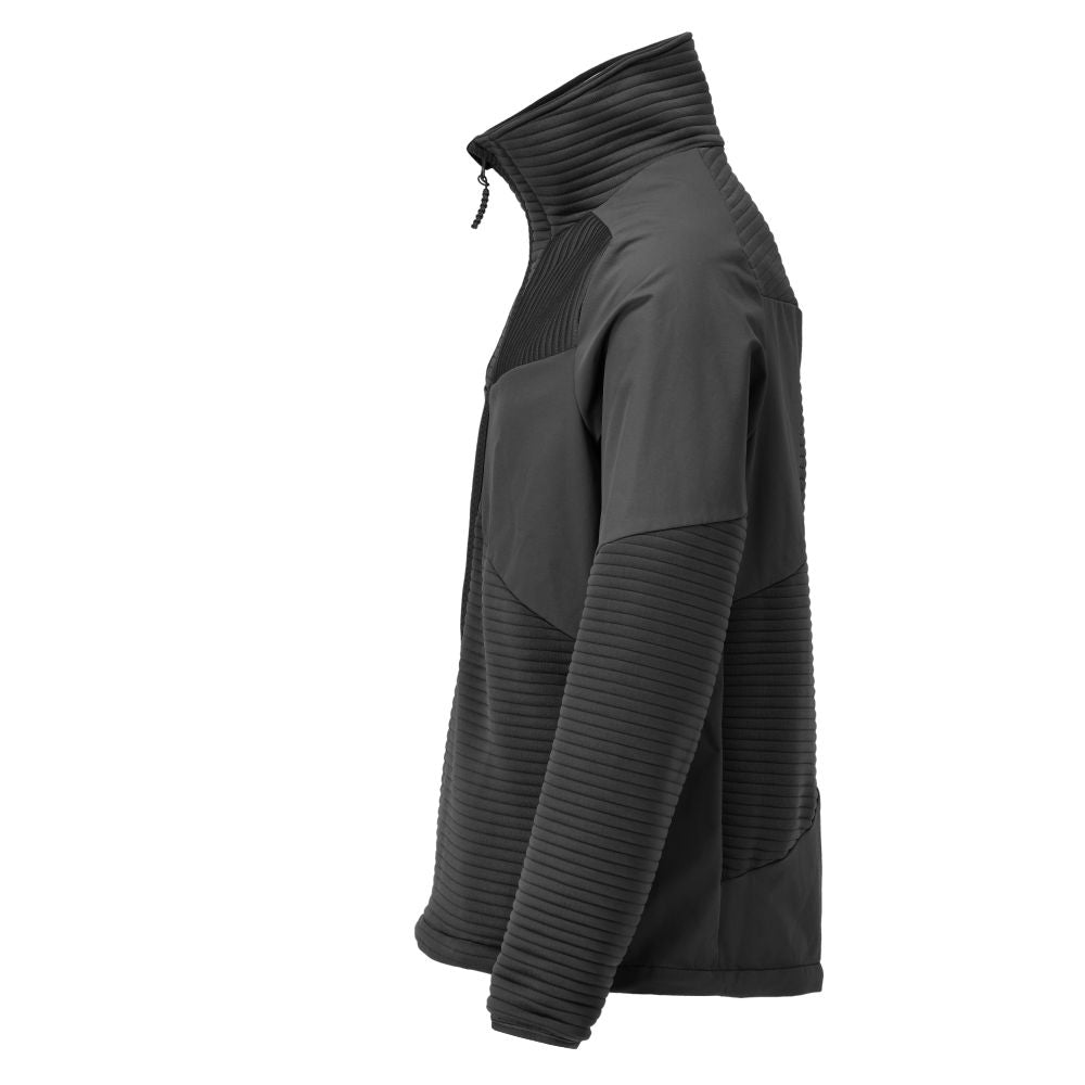 Fleece sveter, krátky zips, mikroflísová podšívka bundy