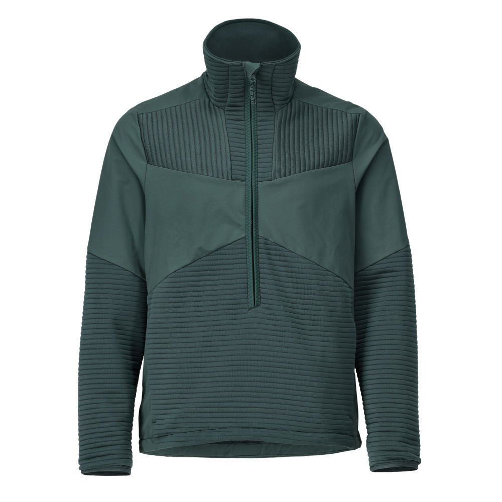 Fleece sveter, krátky zips, mikroflísová podšívka bundy