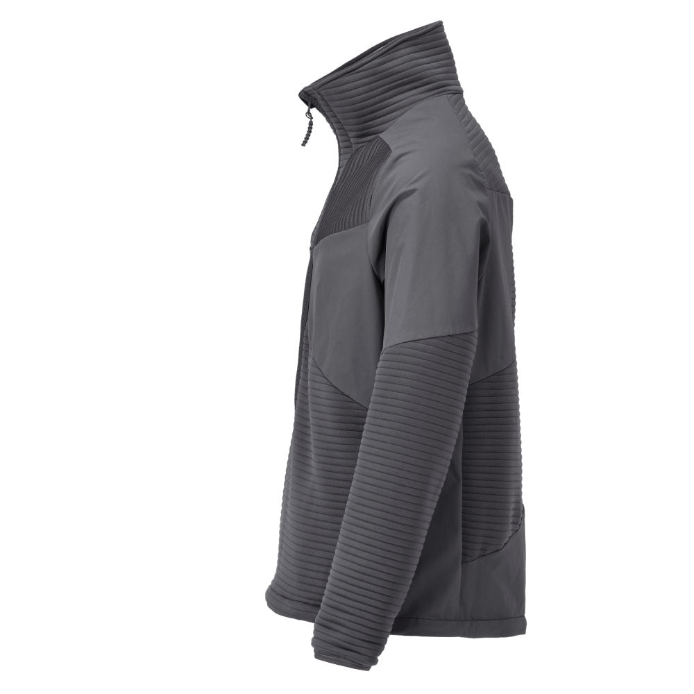 Fleece sveter, krátky zips, mikroflísová podšívka bundy