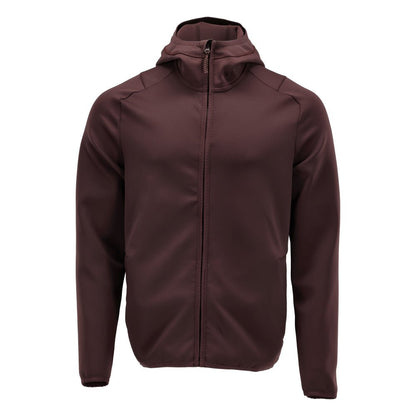 Flísový sveter, kapucňa, mikrofleecová bunda na zips, bordová