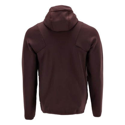 Flísový sveter, kapucňa, mikrofleecová bunda na zips, bordová