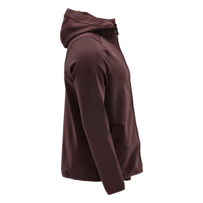 Flísový sveter, kapucňa, mikrofleecová bunda na zips, bordová