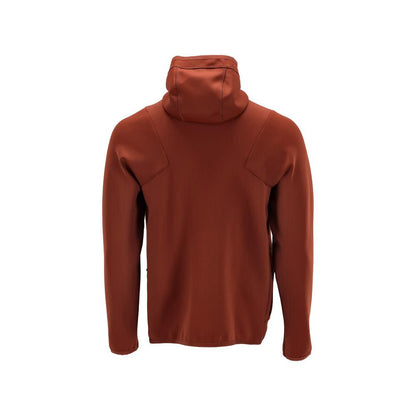 Flísový sveter, kapucňa, mikrofleecová bunda na zips, jesenná červená