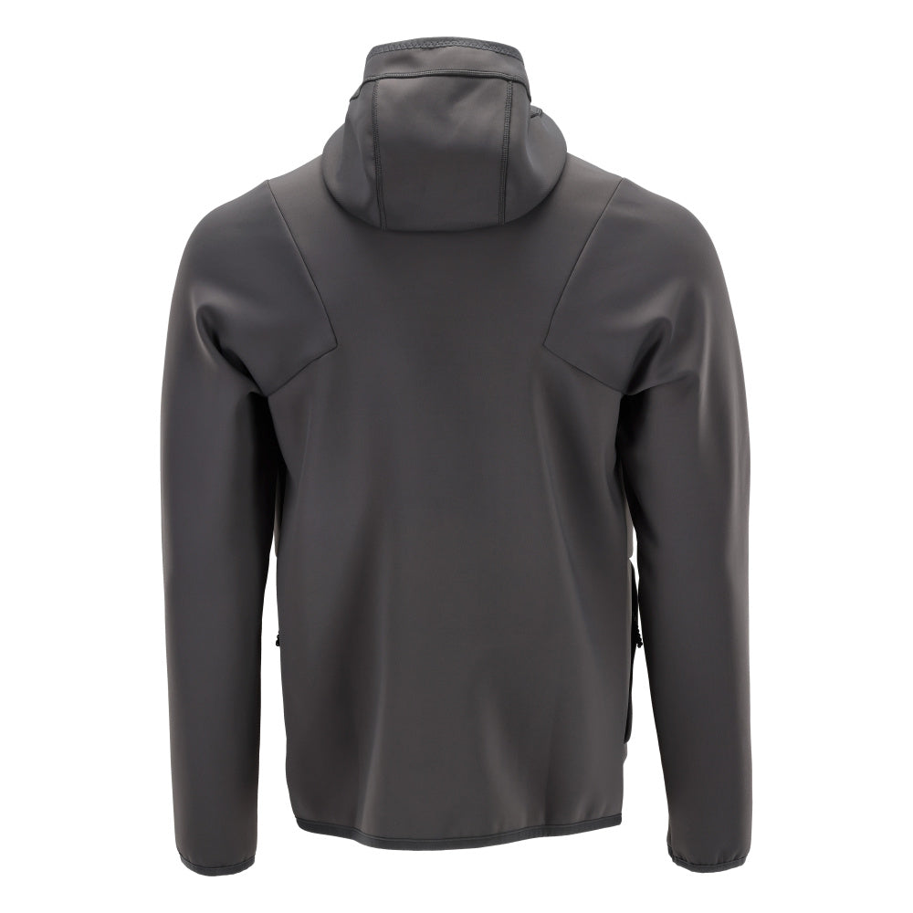 Fleece sveter, kapucňa, mikroflísová bunda na zips, antracitovo šedá