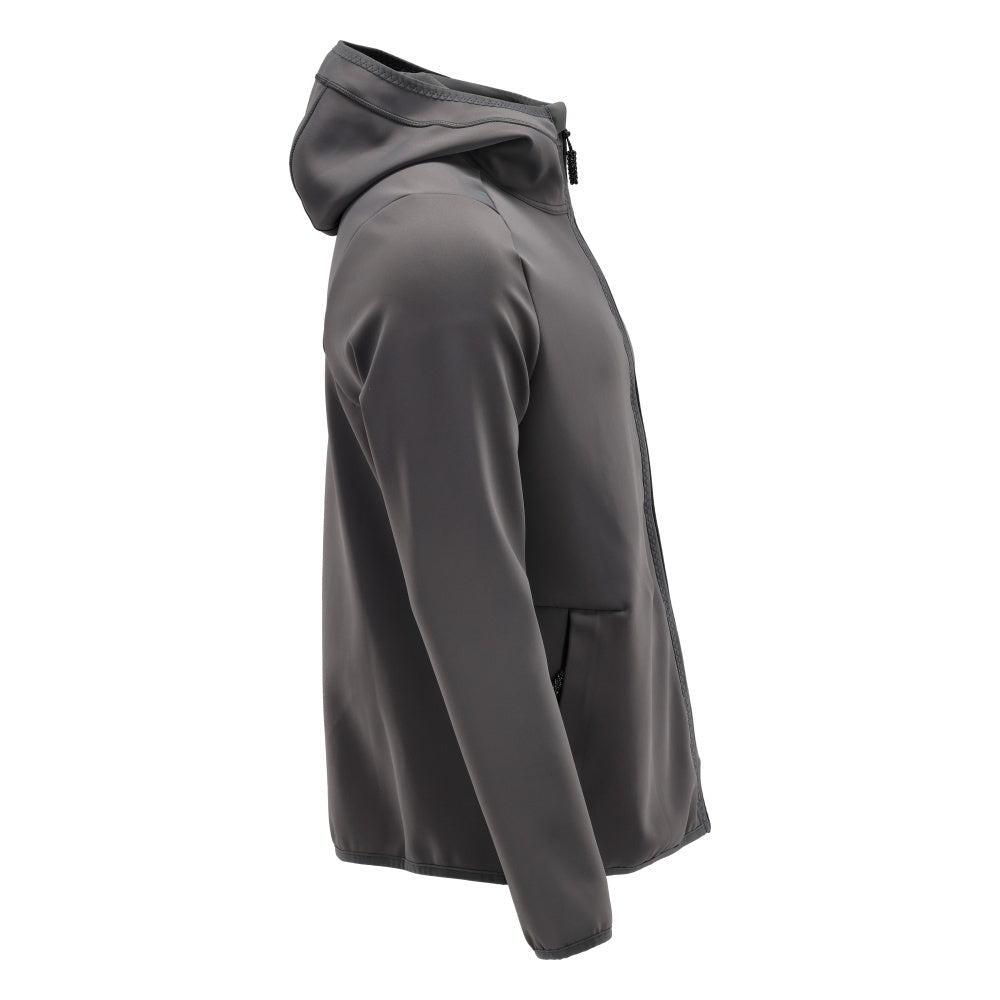 Fleece sveter, kapucňa, mikroflísová bunda na zips, antracitovo šedá