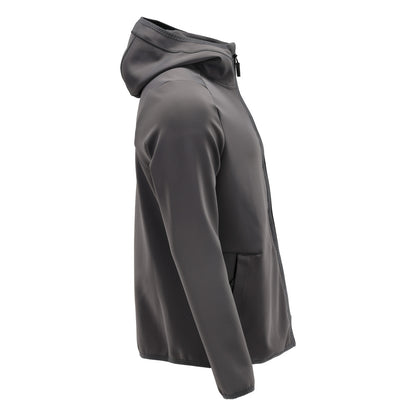 Fleece sveter, kapucňa, mikroflísová bunda na zips, antracitovo šedá