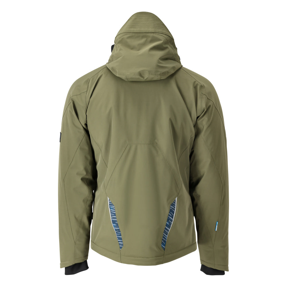 Zimná bunda s CLIMASCOT®, nepremokavá zimná bunda, machovo zelená/čierna