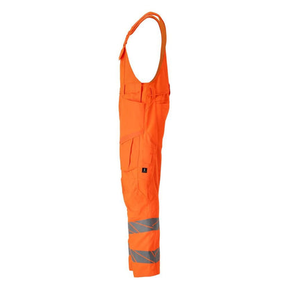 Dungarees, vrecká na kolenách, strečové vložky Dungarees, hi-vis oranžové