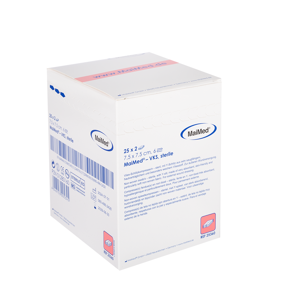 MaiMed-VKS-sterilné fleecové štrbinové obklady, 25x2 kusy/krabička