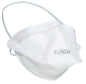 Biela jednorazová maska ubiQ®³ FFP3 NR D & Typ IIR maska od DACH Schutzkleidung GmbH & Co. KG s hlavovým pásom, navrhnutá pre spoľahlivú ochranu pri práci; v kartóne s 18 škatuľami.