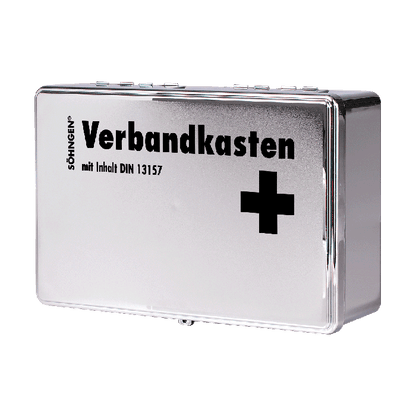 Verbandkasten KIEL Chrome mit Füllung Standard DIN 13157