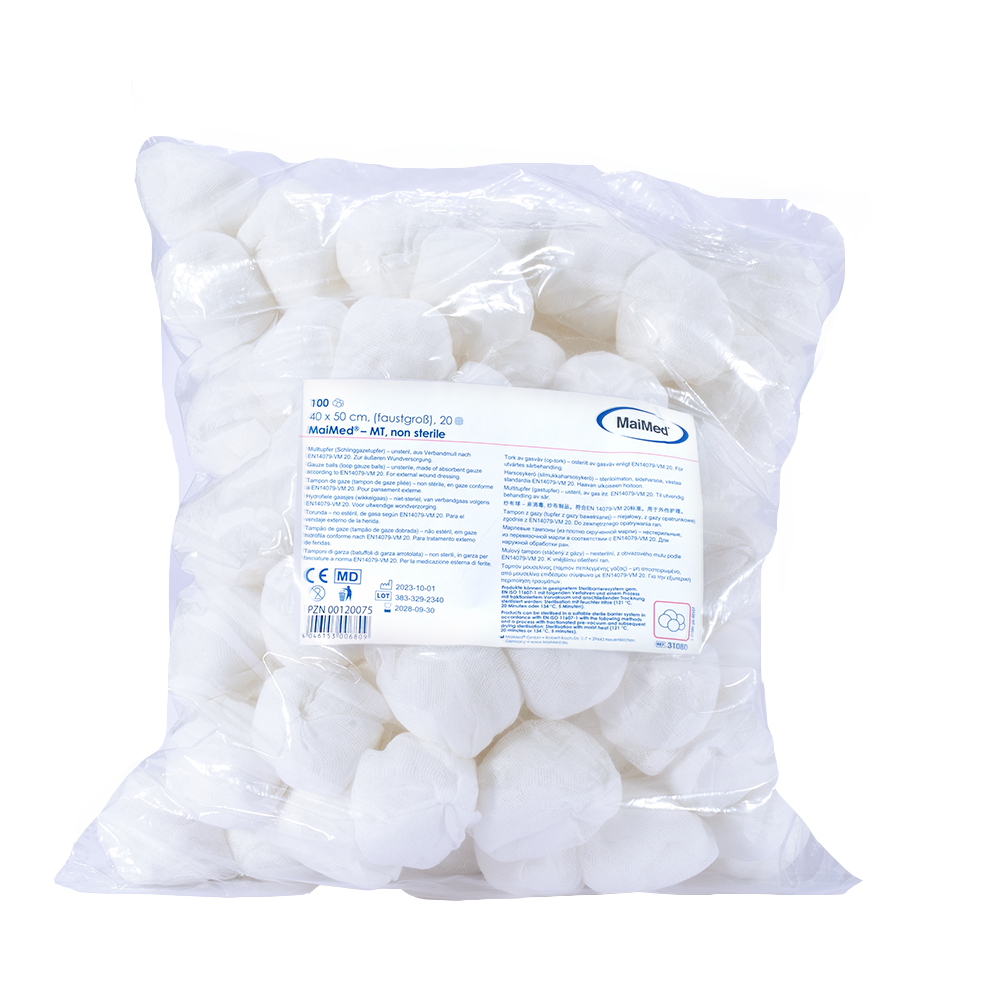 MaiMed-MT-nesterilné gázové tampóny, 500 kusov/fóliové vrecko