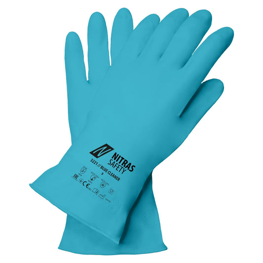 NITRAS BLUE CLEANER, chemické rukavice, modré