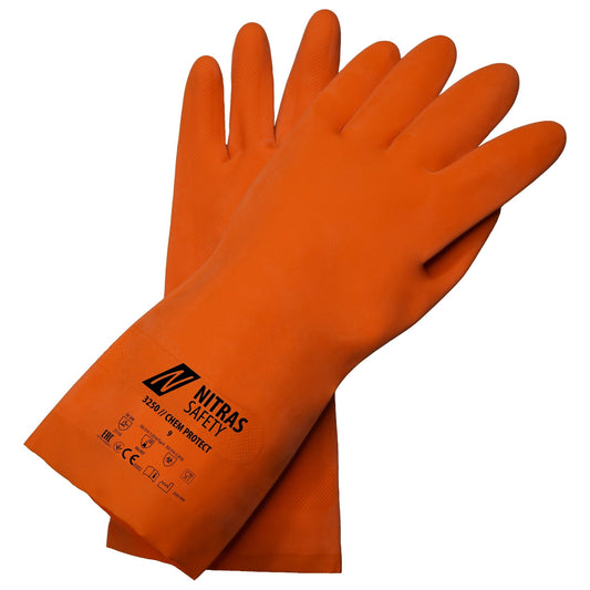 NITRAS CHEM PROTECT, protichemické rukavice, oranžové