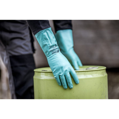 NITRAS GREEN BARRIER FLEX, rukavice na ochranu proti chemikáliám, zelené