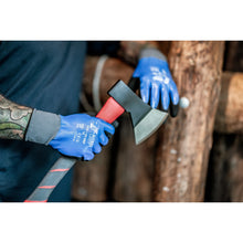 NITRAS OIL GRIP, montážne rukavice, modrá / čierna