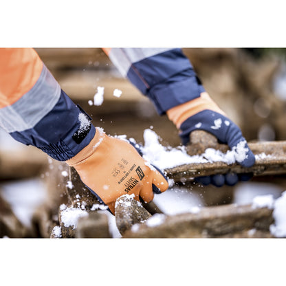 NITRAS SOFT GRIP W, zimné rukavice, oranžová / tmavo modrá