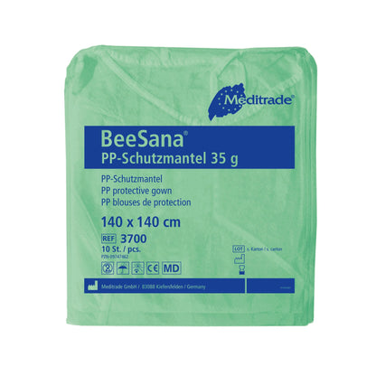 BeeSana® PP-Kittel Schutzmantel für Personal und Besucher 10 Packung