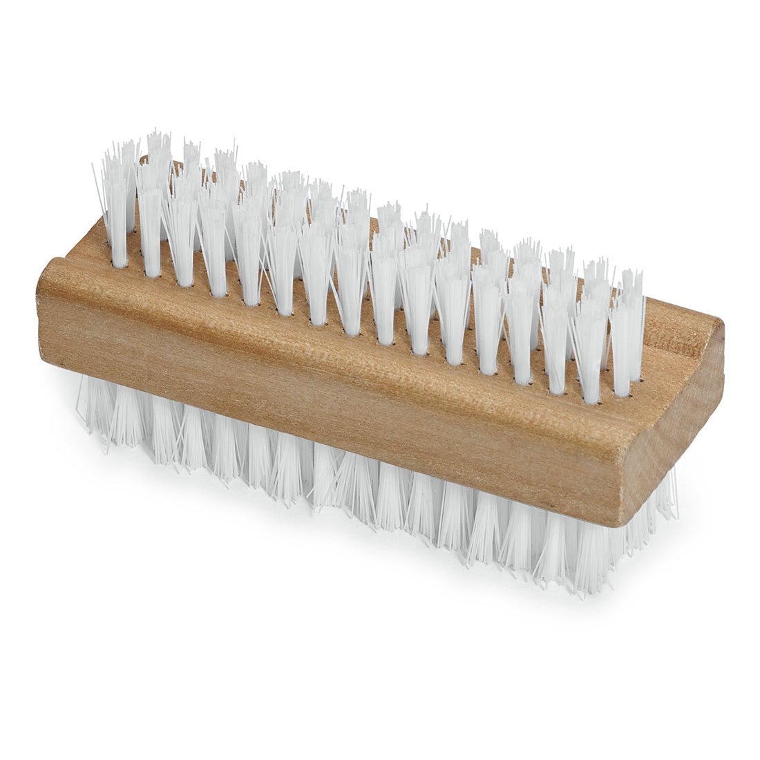 Die Nölle Profi Brush Handwaschbürste doppelseitig (10 cm, harte PP-Borsten, weiß) von Nölle Profi Brush Bürsten- & Pinseltechnik e.K. verfügt über dichte, harte Borsten auf beiden Seiten und ist auf einem schlichten weißen Hintergrund abgebildet.