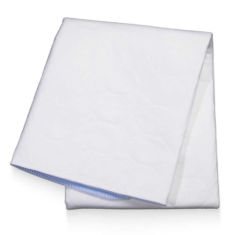 AMPri MED-COMFORT ochranná podložka do postele prateľná 75 x 90 cm, modrá/biela | Balenie (1 kus)